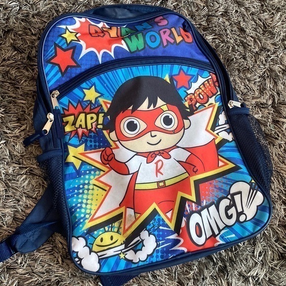 Ryans World Other - Kids Ryan’s World backpack small spot on front might be washable minimal usage.